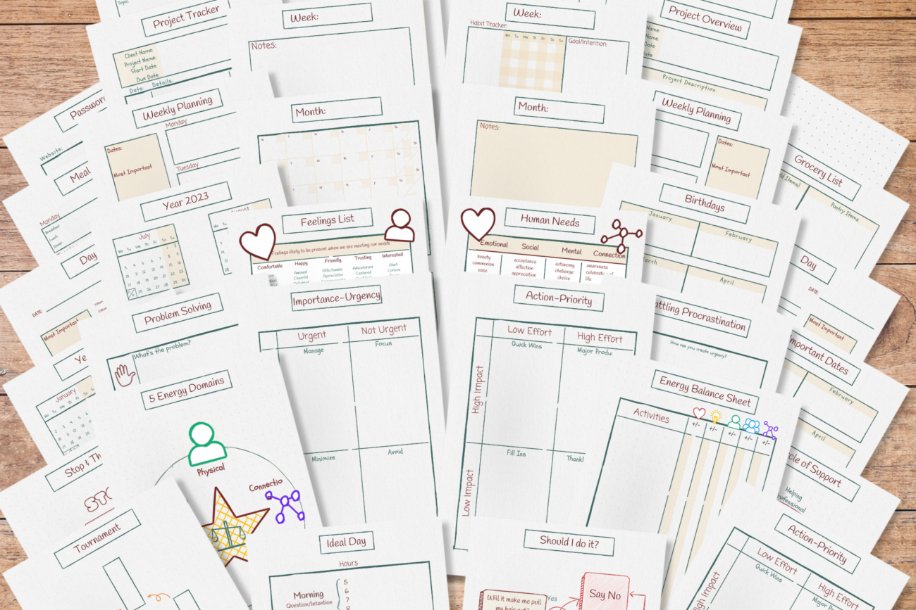 Executive Functioning Planner Bundle Embracing Intensity